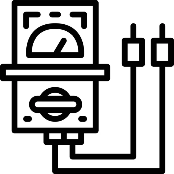 Elektronica Energiemeting Icoon Outline Stijl — Stockvector