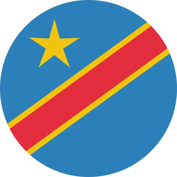 Demokratyczna Ikona Konga Płaskim Stylu — Wektor stockowy
