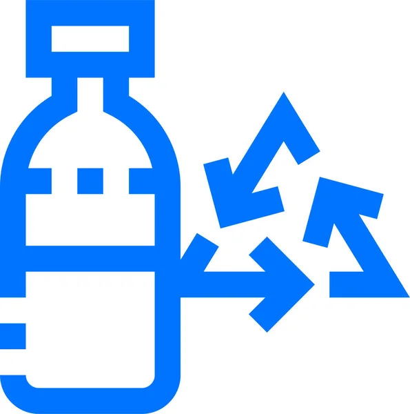 Botella Beneficencia Bebida Icono Estilo Esquema — Archivo Imágenes Vectoriales