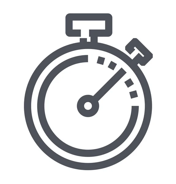 Stopwatch Chronometer Timepiece Icon Outline Style — Vettoriale Stock