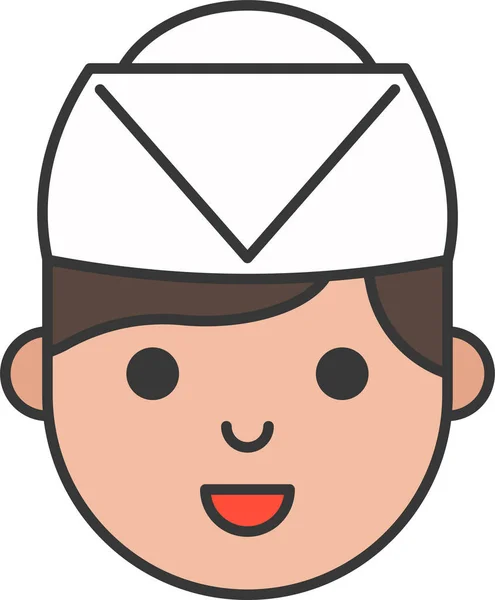 Avatar Chef Kok Pictogram — Stockvector