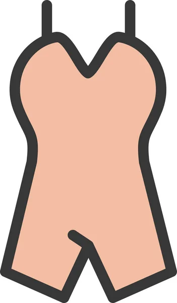 Camisola Ropa Icono Moda Estilo Contorno Lleno — Vector de stock