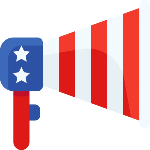 America Announcement Megaphone Icon Independence Day Category — Vettoriale Stock
