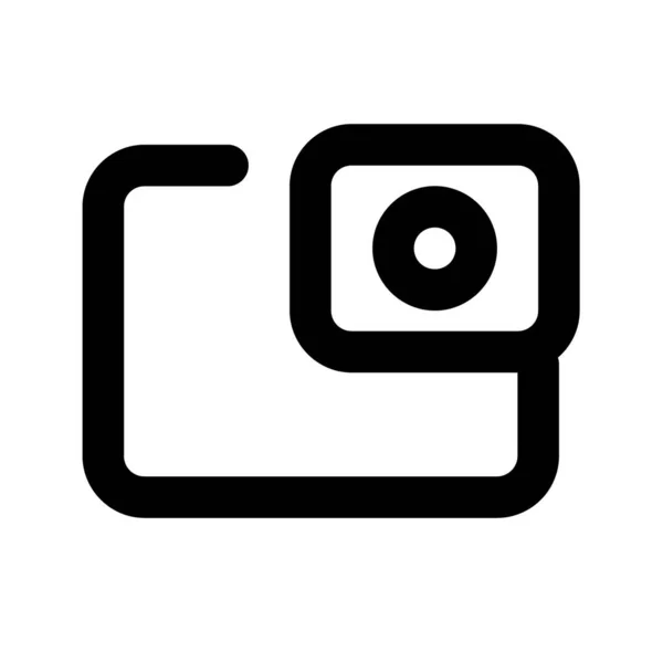 Action Cam Gopro Icon Outline Style — Stock Vector