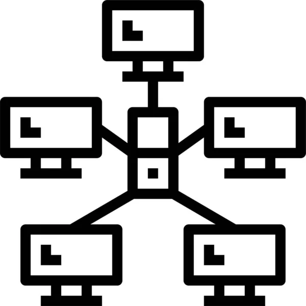 Connexion Lien Réseau Icône — Image vectorielle