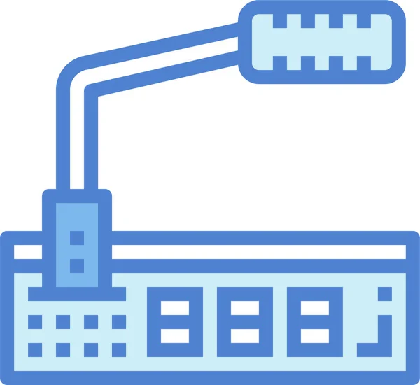 Mikrofon Sound Technologie Ikone Business Management Kategorie — Stockvektor