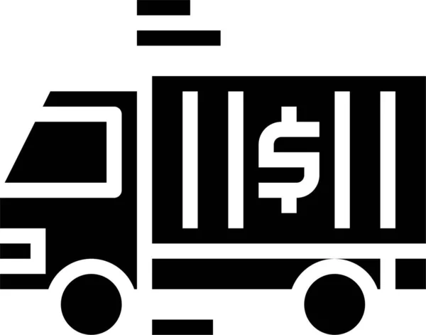 Argent Transport Icône Transport Dans Style Solide — Image vectorielle