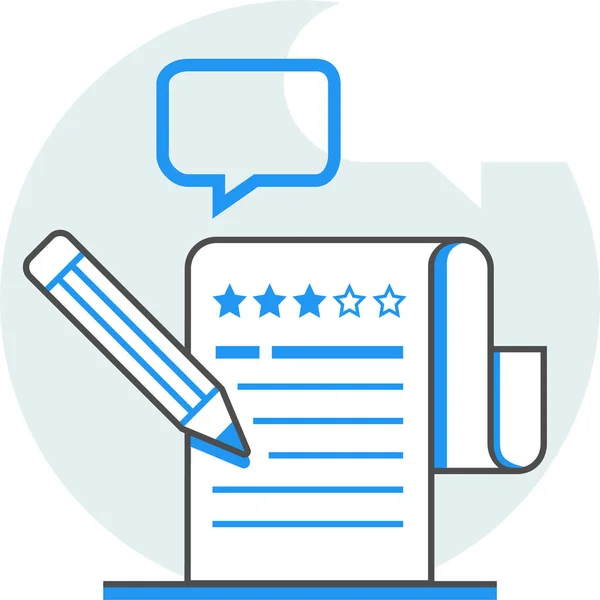 Comment Online Rating Icon Filled Outline Style — Stock vektor