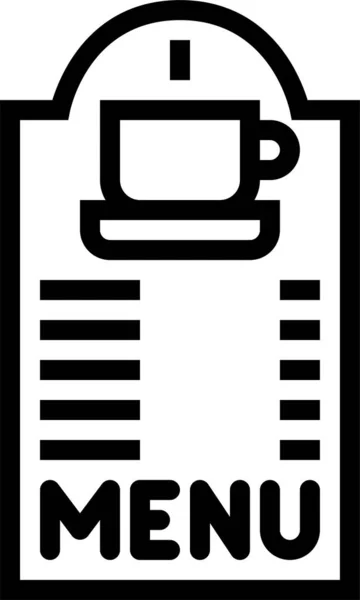 Kies Document Menu Pictogram Grote Lijnen — Stockvector