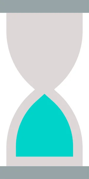 Uhr Sanduhr Zeitsymbol Flachen Stil — Stockvektor
