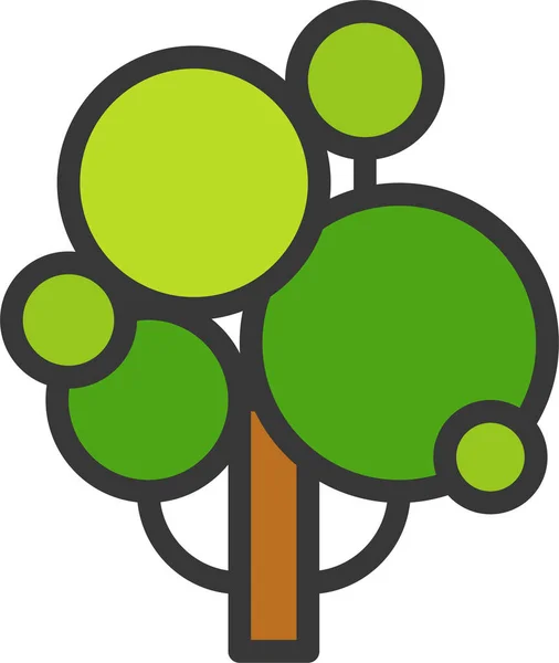 Ecology Environment Garden Icon Filled Outline Style — Stock Vector