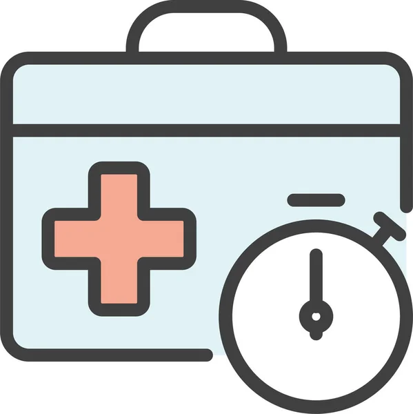 Emergency Medical Medical Aid Icon Filled Outline Style — Stock Vector