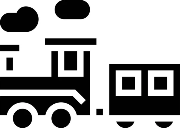 Icono Del Transporte Ferroviario Categoría Vehículos Modos Transporte — Vector de stock