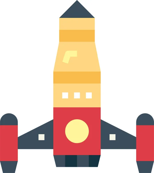 Airplane Rocket Spaceship Icon — Stock Vector