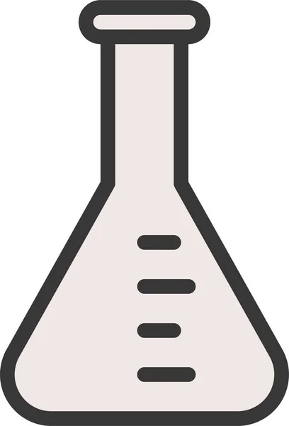 Ikona Chemický Prvek Baňka Zařízení Vyplněném Stylu — Stockový vektor