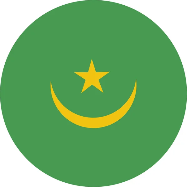 País Bandera Mauritania Icono Estilo Plano — Archivo Imágenes Vectoriales