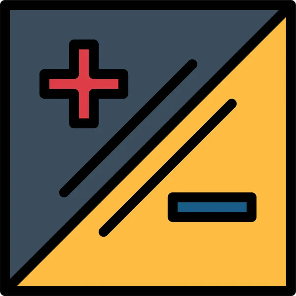 Add Options Icon Filled Outline Style — Vetor de Stock