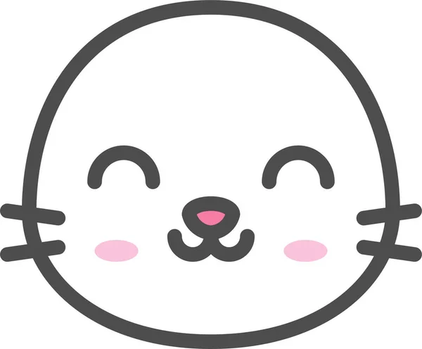 Animal Avatar Emoji Icon Filled Outline Style — Stockový vektor