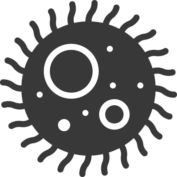 Значок Хвороби Клітин Бактерій Суцільному Стилі — стоковий вектор