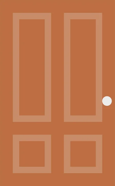 Ikon Rumah Tangga Pintu Dekorasi Dalam Gaya Datar - Stok Vektor