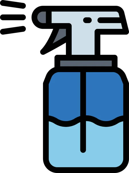 Icona Spray Bottiglia Bellezza Pieno Stile Contorno — Vettoriale Stock