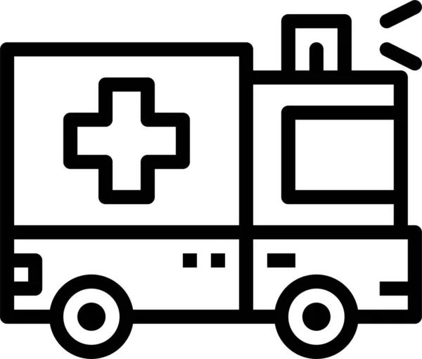 Ambulance Emergency Medical Icon Outline Style — Stock Vector
