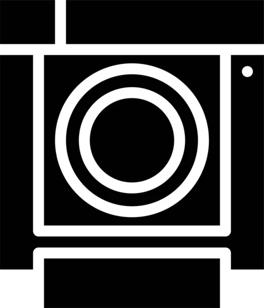 Kamera Fotografiert Polaroid Ikone Solidem Stil — Stockvektor