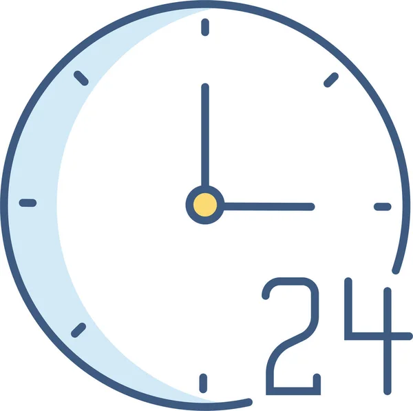 Horas 24H Icono Del Reloj — Archivo Imágenes Vectoriales