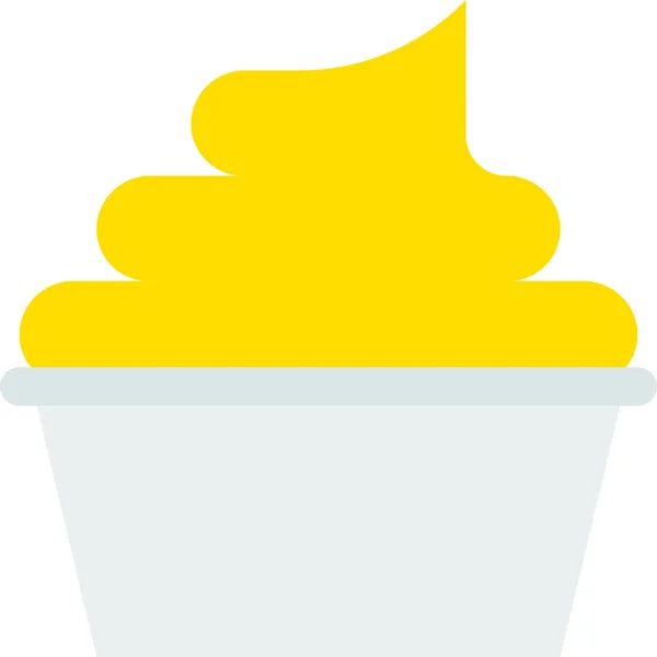 Icono Helado Congelado Taza Estilo Plano — Vector de stock