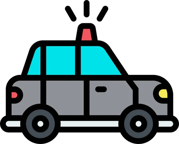 Automobile Car Police Icon — Stock Vector