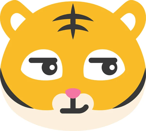 Avatar Emoji Smirk Icon Flat Style — Vettoriale Stock