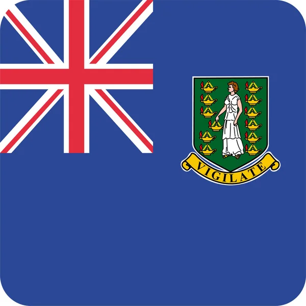 Ícone Britânico Das Ilhas Bandeira Estilo Plano — Vetor de Stock
