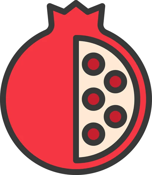 Christmas Food Fruit Icon Filled Outline Style — Stock vektor