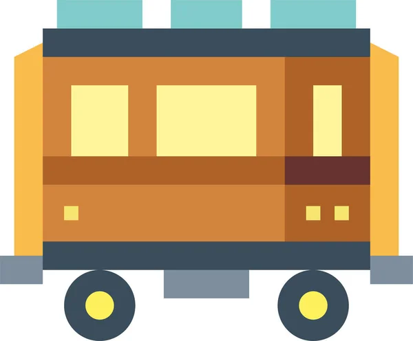 Ikon För Offentliga Järnvägståg — Stock vektor