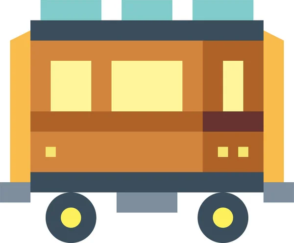 Icono Trenes Ferroviarios Públicos — Vector de stock