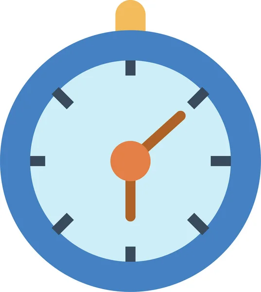 Reloj Número Fecha Icono Estilo Plano — Vector de stock