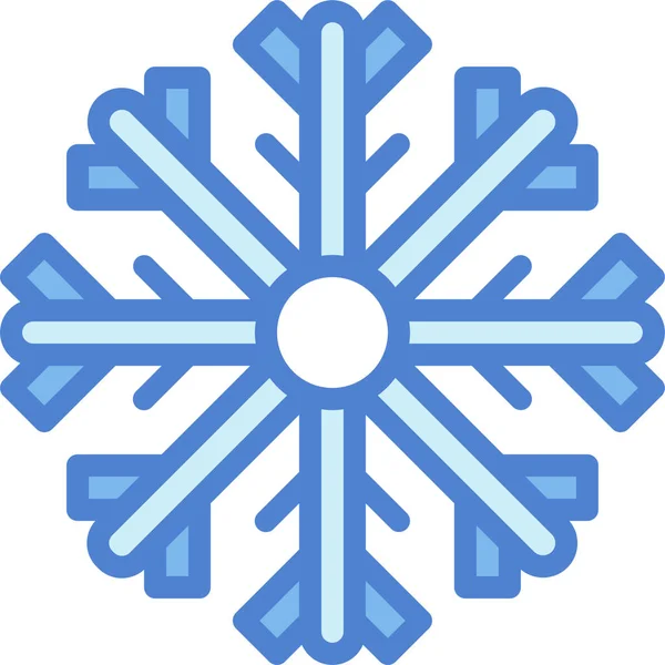 Frost Snö Snöflinga Ikon Fylld Kontur Stil — Stock vektor