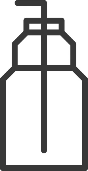 ドリンクボトルドリンクアイコンのアウトラインスタイル — ストックベクタ