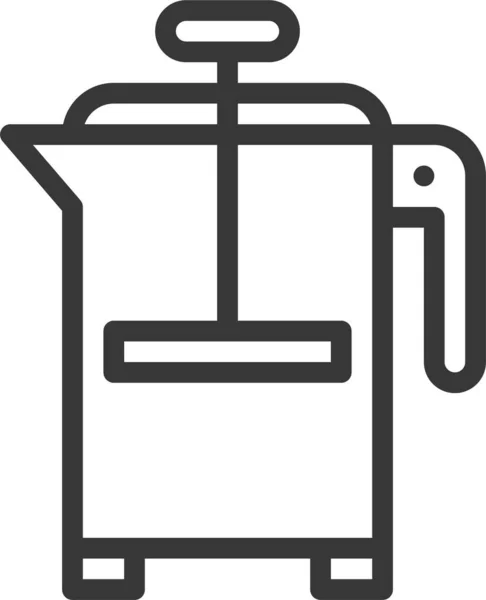 Barista Barista Verktyg Kaffe Ikon Kontur Stil — Stock vektor