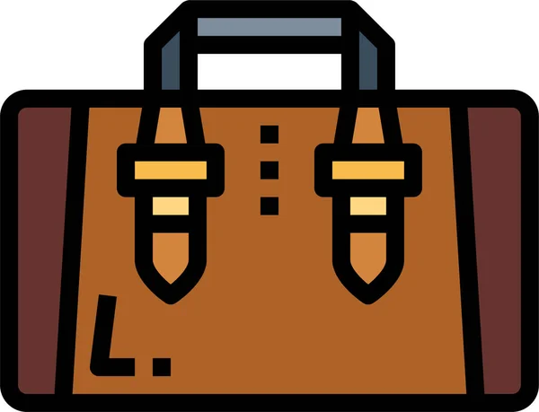 Bolso Cartera Maletín Icono Categoría Accesorios Ropa — Vector de stock