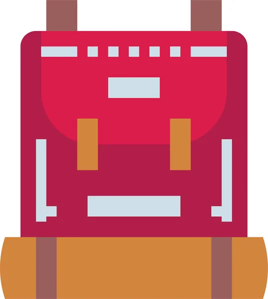 Mochila Equipaje Icono Equipaje Estilo Plano — Vector de stock