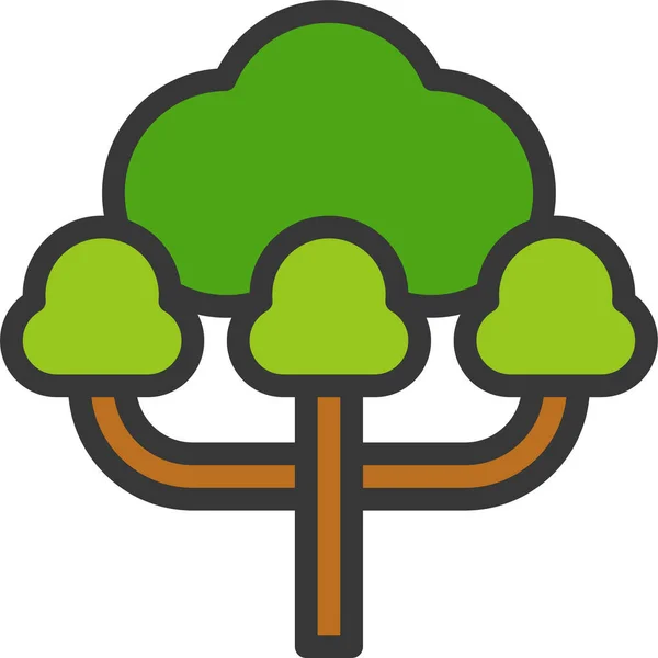 Ecology Environment Garden Icon Filled Outline Style — Stock Vector