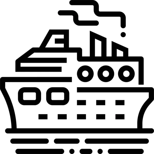 Cruise Luxury Ocean Icon Outline Style — Stock Vector