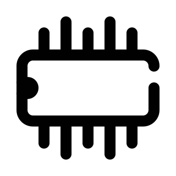 Robotersymbol Für Mikrochips Umrissen — Stockvektor
