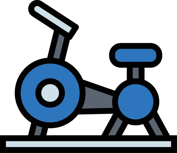 Bike Exercise Fitness Icon Filled Outline Style — Stock Vector