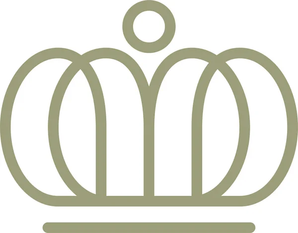 Δυναστεία Στέμμα Βασιλιάς Εικόνα Στυλ Περίγραμμα — Διανυσματικό Αρχείο