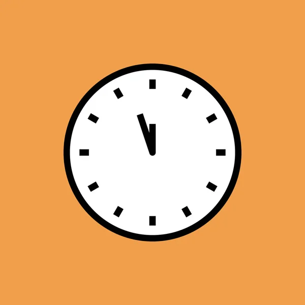 Reloj Icono Víspera Cuenta Atrás Estilo Contorno Lleno — Vector de stock