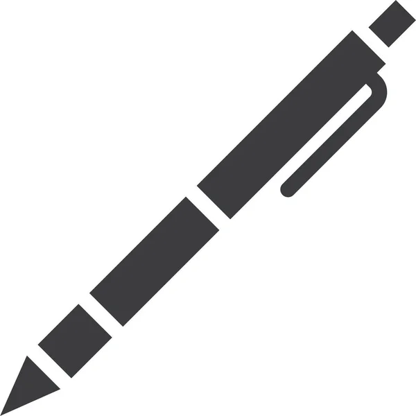 Бальна Офісна Піктограма Ручки Суцільному Стилі — стоковий вектор