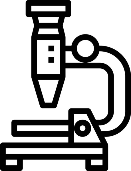 Ikona Nauki Obserwacji Mikroskopowej Zarysie — Wektor stockowy