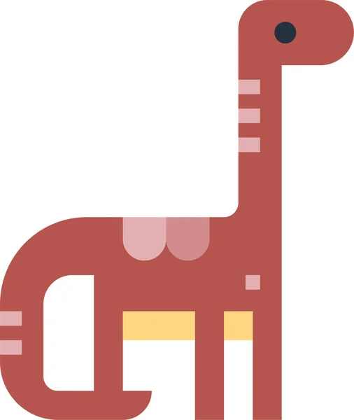 Икона Динозавров Вымерших Травоядных Плоском Стиле — стоковый вектор